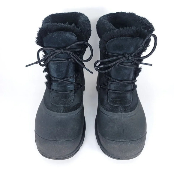 SOREL Snow Angel Womens 6.5 Insulated Waterproof Winter Boot Black Warm Leather - Picture 4 of 12